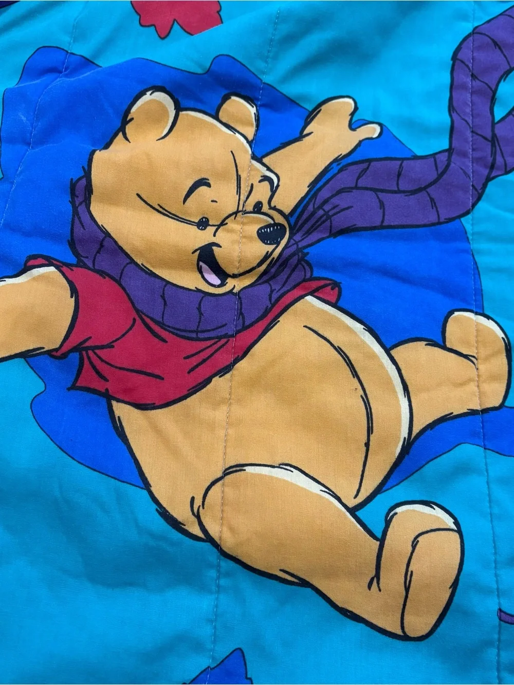 Vtg Disney Winnie The Pooh & Tigger Blustery Day Comforter & Sheets 90's 60x 83”